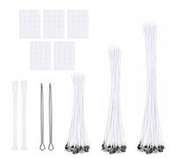 Carehabi Meche Bougie 109 Pièces Kit de Fabrication de Bougies avec 10/15/20 cm Mèches Bougies Autocollants pour Bougies Meches Accessoires pour Faire des Bougies Artisanales