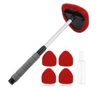Carehabi Nettoyeur de Vitres de Voiture, Nettoyeur de Pare-Brise, Nettoyeur de Pare-Brise Auto avec 5 Tampons en Microfibre et Bouteilles Pulvérisatrices, Kit d'Essuie-Glace de Voiture