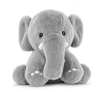 Carehabi Peluche Éléphant Peluche Animée pour Bébé Douce Peluche Tchoupi Taille 20 cm pour Enfant