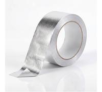 Carehabi Ruban Adhésif Aluminium 50mm x 20m, Bande Aluminium Renforcée Fibre de Verre, Isolant Thermique Résistant, Ruban Étanchéité pour Tuyauterie, HVAC et Réparations Métalliques