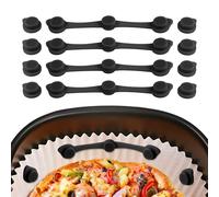 Carehabi Silicone Aimants pour Airfryer Papier 12PCS Boucle Magnétique en Silicone pour Friteuse à Air Accessoires Air Fryer - Noir