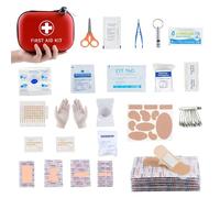 Carehabi Trousse de Secours Complète 2026, 114 Pièces Kit Premier Secours, Mini Pochette de Soins pour Voyage, Voiture, Randonnée, Camping First Aid Kit