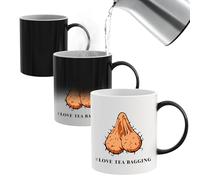 Careign Cadeau de Noël pour lui, cadeau amusant pour homme, tasse fantaisie à changement de chaleur, cadeau de Père Noël secret pour homme, lui, amis pour Noël, anniversaire de mariage
