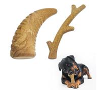 CARELAX Lot de 2 jouets à mâcher durables pour chiens agressifs - Véritable saveur de bacon, indestructibles pour chiens de grande taille, taille moyenne et XL disponibles, taille 1