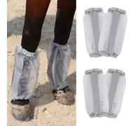 CareMaster Lot de 4 Leggings de Taille Universelle en Maille Fine pour Cheval - Réduit considérablement Les Crampons - Respirantes - Argenté