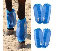 CareMaster Lot de 4 Leggings de Taille Universelle en Maille Fine pour Cheval - Réduit considérablement Les Crampons - Respirantes - Bleu