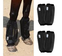 CareMaster Universal Size Horse Leggings Fine Mesh Horse Fly Boots Greatly Reduce Stomping Breathable Horse Boots Leg Wraps (Set of 4) Black
