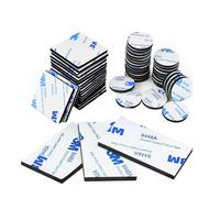 Caremore 60 Pièces Scotch Double Face Extra Fort, Noir, 53 cm x 53 cm, 4 cm x 4 cm, 4 cm (diameter), 3 mm (thickness), Ruban Adhésif Double Face