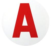 Caremore A Jeune Conducteur 2PCS “A” avec Le Principe d’adsorption électrostatique, Pas de Colle ou de Ventouse, Coller et enlever à Plusieurs reprises sans Laisser de Trace 15cm