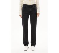 CARENAA MID STRAIGHT JEAN | Mélange coton biologique Stretch confortable - noir (25-34)