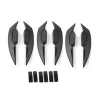 CaréNage Accessoires Universels De Moto 3 Paires d'ailes Carénage, Déflecteur Becquet Latéral Kit d'air Aileron De Moto(Noir)