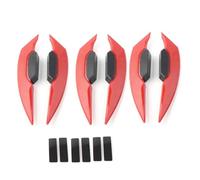 Carénage Accessoires Universels De Moto 3 Paires d'ailes Carénage, Déflecteur Becquet Latéral Kit d'air Aileron Fixe(Rouge)