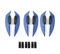 CaréNage Accessoires Universels De Moto 3 Paires d'ailes Carénage, Déflecteur Becquet Latéral Kit d'air Aileron De Moto(Bleu)