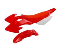 carenage cache lateral Kit de carénage en plastique rouge + superbe coussin siège mousse souple à texture givrée pour CRF 50cc 70cc 90cc 110cc