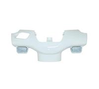 carenage-couvre guidon scoot compatible avec peugeot 50 tkr, trekker 2007+-tkr blanc brillant -p2r-