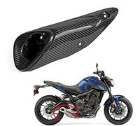 Carénage De Couverture Bouclier Thermique D'échappement Tuyau Silencieux Fiber Carbone Véritable Moto pour Yamaha MT09 FZ09 FZ-09 2014-2017