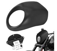 Carénage de phare avant Amazicha compatible avec Harley Davidson Sportster XL 883 1200 Dyna FX XL 1973-UP (noir mat)