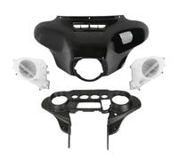 Carénage extérieur intérieur Batwing avec couvercle de haut-parleurs compatible avec Touring Electra Street Tri Ultra Limited 2014-2023(Black)