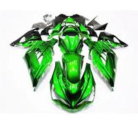 CaréNage Kit De Carénage Moto Carrosserie pour Kawasaki pour Ninja pour Zx-14r pour ZZR1400 2012 2013 2014 2015 2016 2017 2018 Aileron De Moto(Vert)