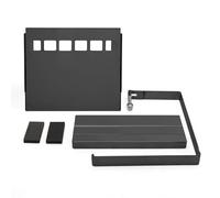 carénage latéral de Batteri Kit de couvercle de batterie carré fendu pour moto, compatible avec Harley Sportster XLH 1200 883 1991-1997, remplace OEM 66347-91 Couvercle(Set Black)