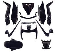 carenage maxiscooter adaptable yamaha 125 xmax 2006>2009/mbk 125 skycruiser 2006>2009 noir brillant (kit 11 pieces) -p2r-