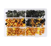 Carénage Moto Carrosserie Vis Kit De Fixations De Carénage pour Aprilia RS 125 250 4 RS50 RST1000 RSV Mille R, Vis, Boulons, Écrous, Pièces De Fixation De Pare-Brise Boulon Pare-Brise(Or)