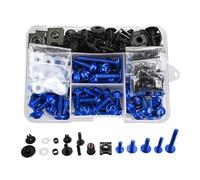 Carénage Moto Carrosserie Vis Kits D'attaches De Carénage pour Kawasaki ER5 ER6F ER6N EX250E EX250F EX500R ER EX Visserie De Carrosserie Boulons Ecrous Kits Boulon Pare-Brise(Bleu)