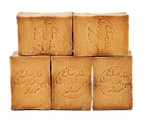 Carenesse Savon "d'Alep" Paquet Qualité Premium Lot de 5-55% huile de laurier 45% huile d’olive fait à la main végétalien savon naturel 900-950 g par paquet