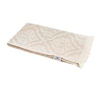 Carenesse Serviette de hammam jacquard baroque 90 x 175 cm beige I Élégante serviette de hammam 100 % coton absorbant avec tissage de qualité supérieure I Pestemal/Fouta douce et délicate I Serviette