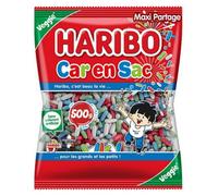 HARIBO - Car En Sac - Bonbons Réglisse - Sans Colorants Artificiels & Sans Gélatine - Sachet 500 g