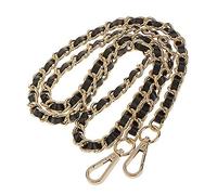 CAREOR - Bandoulière de rechange réglable en cuir avec crochets pivotants en métal pour sac à bandoulière, sacoche, sac à main, largeur 2 cm Chain Gold