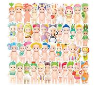 CAREOR Lot de 110 autocollants Sonny Angel en vinyle imperméable pour enfants, adolescents, travaux manuels, bouteilles, enveloppes, cadeaux, planche à neige