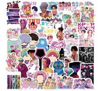 CAREOR Lot de 60 autocollants en vinyle imperméable pour ordinateur portable, bouteilles, guitare, bagages, skateboard, vélo, adolescents et adultes (Saja Boy)