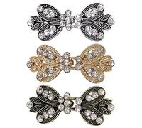 CAREOR - Lot de fermoirs à coudre pour cape en tricot, motif tourbillon, style vintage - Fermoirs à œillets et crochets pour cardigan, châle, col de robe, broche à clip pour filles et femmes, Métal