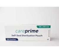 CarePrime Lot de 200 sachets de stérilisation auto-adhésifs pour autoclaves (90x260mm)