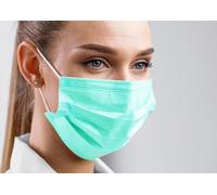 CarePrime Masques chirurgicaux médicaux type IIR, 50 pièces, BFE > 98%, EN14683:2019, Certifié CE (Vert)