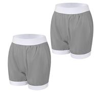 Carer 2 Pièces Couvre-Couches pour Adultes pour Incontinence Caleçon Imperméable Antifuites Lavables Réutilisables Unisexes Gris Taille M