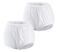 Carer 2 Pièces Couvre-Couches pour Adultes pour Incontinence Sous-Vêtements Imperméables Antifuites Lavables Réutilisables Unisexes Blancs Taille XL