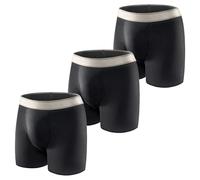 Carer 3 Pièces Sous-Vêtements en Coton pour Incontinence pour Hommes 150 ML Boxers Lavables Antifuites Réutilisable pour Incontinence Modérée, Noir Taille XL