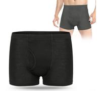 CARER BEAUTY Culotte d'incontinence pour homme en coton avec coussinet absorbant, respirant, doux, réutilisable, anti-fuite pour patients chirurgicaux et personnes souffrant d'incontinence Noir-XL