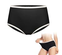 CARER BEAUTY Femme Absorbants pour Incontinence, Coton Culotte Incontinence Femme avec Coussinet, Réutilisable, Doux/Super Absorbant 300ML pour les Patients souffrant D'incontinence Légère (XL, Noir)