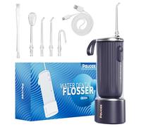 CARER BEAUTY Hydropulseur Oral Portable 4 Modes 5 Buses IPX7 Étanche Auto-Nettoyant USB Rechargeable Voyage Maison Nettoyage Dents Gencives Confortable Compact