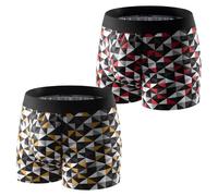 Carer Lot de 2 Boxers pour Incontinence Masculine Sous-vêtement en Coton Lavables et Réutilisables pour Incontinence Modérée Absorption jusqu’à 250 ml À Carreaux Taille M