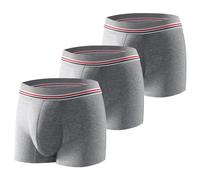 Carer Lot de 3 Boxers pour Incontinence, Boxers Lavables et Légers avec Coussinet Absorbant de 80 ML Caleçons d'Incontinence Conçus pour l'Incontinence Légère Gris Taille XXL