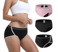 Carer lot de 3 Culottes d’Incontinence pour Femmes - Culottes Menstruelles Réutilisables avec une Capacité d’Absorption de 120 ml pour Incontinence et Protection Menstruelle Design Épuré, Taille M