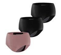 Carer Lot de 3 Culottes Incontinence Femme, Culottes Menstruelles Flux Abondant Réutilisables avec Coussin Absorbant de 150 ml pour Incontinence Modérée et Usage Nocturne pendant les Règles Taille L