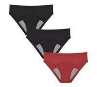 Carer Lot de 3 Culottes Menstruelles pour Flux Abondant Absorption 60 ML sous-vêtements Menstruels en Coton Lavables Conçu pour Usage Quotidien Culotte d’Incontinence pour Femme Taille XXL