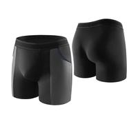 Carer Pack de 2 Boxers pour Incontinence en Bambou Légers et Respirants, Sous-vêtements pour Incontinence avec Panneau Absorbant de 100 ml, Conçus pour Incontinence Légère Noir Taille S