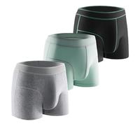 Carer Pack de 3 Boxers pour Incontinence en Coton Légers et Réutilisables, Sous-vêtements pour Incontinence avec Coussin Absorbant Intégré de 100 ml pour les Fuites Urinaires Taille M