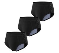 Carer Pack de 3 Slip Incontinence Homme 300 ml Coton Boutons Latéraux